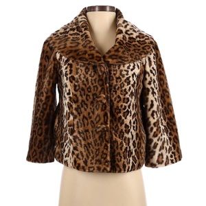 INC Fur Leopard Jacket